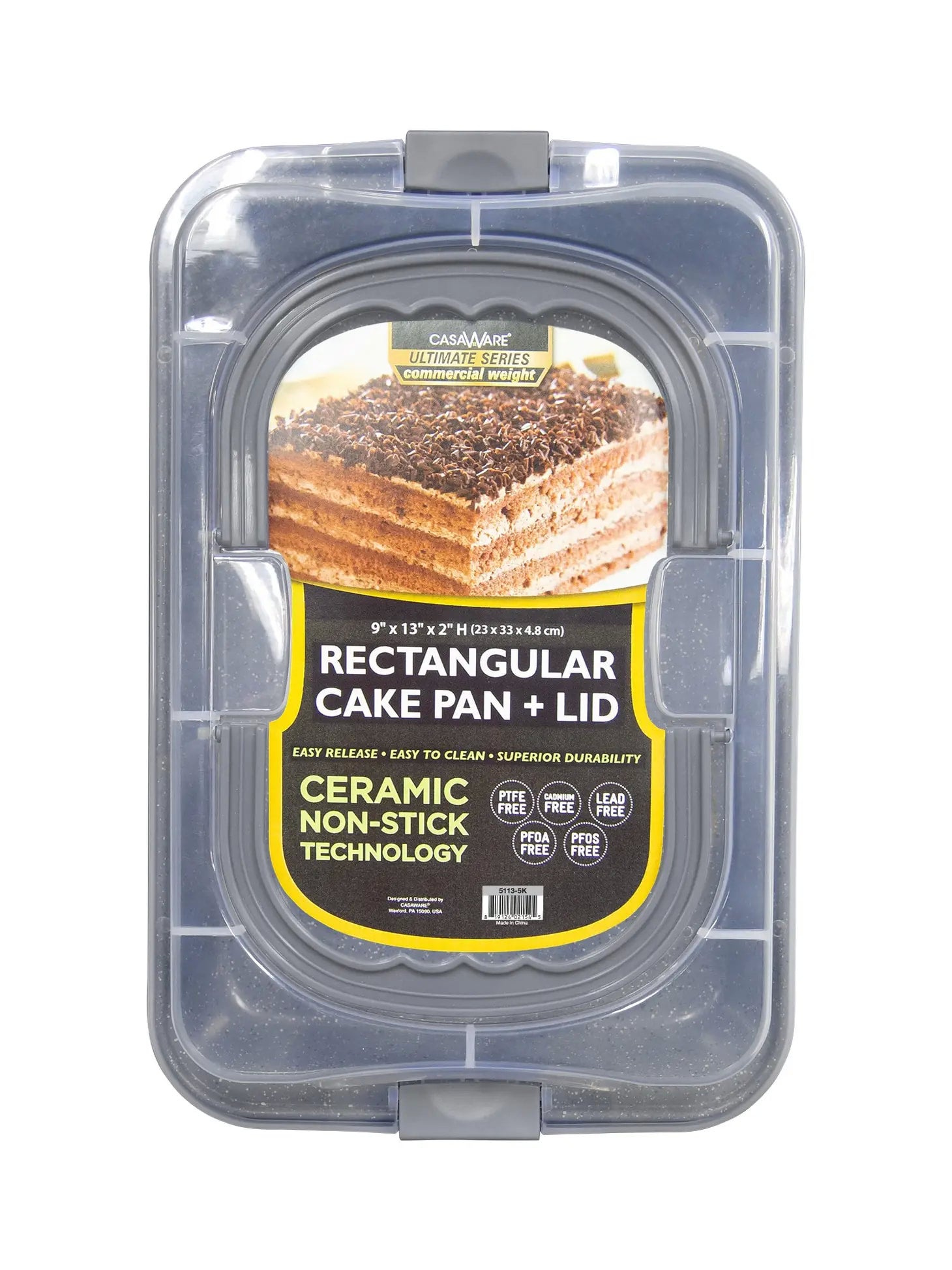 USA Pan Rectangle Cake Pan, 13 X 9 X 2.25